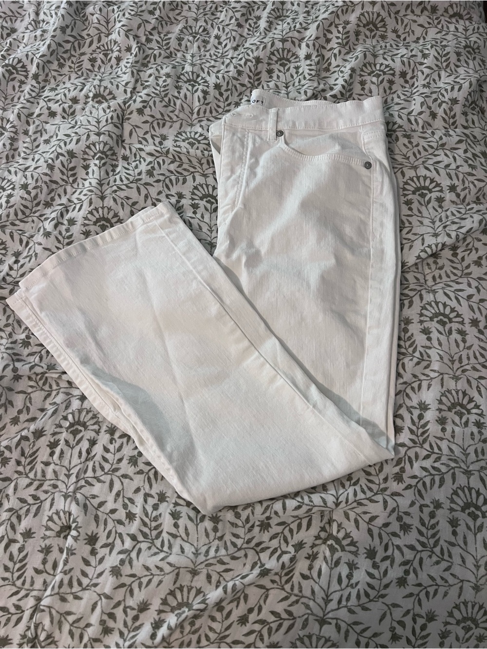 LOFT White Flare Jeans